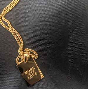 Golden "More Self Love" Necklace by Slide Jewelry